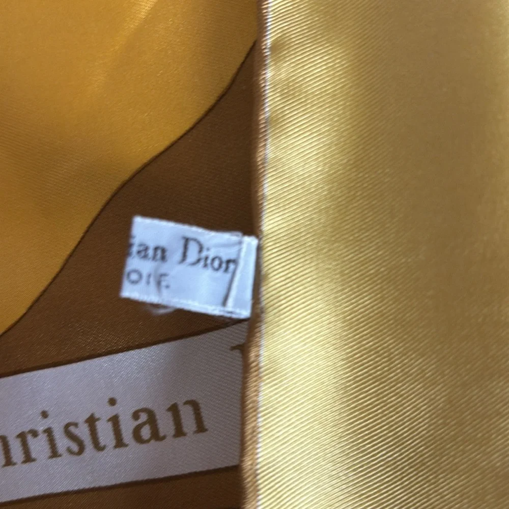 Vintage Christian Dior hand rolled silk floral print scarf